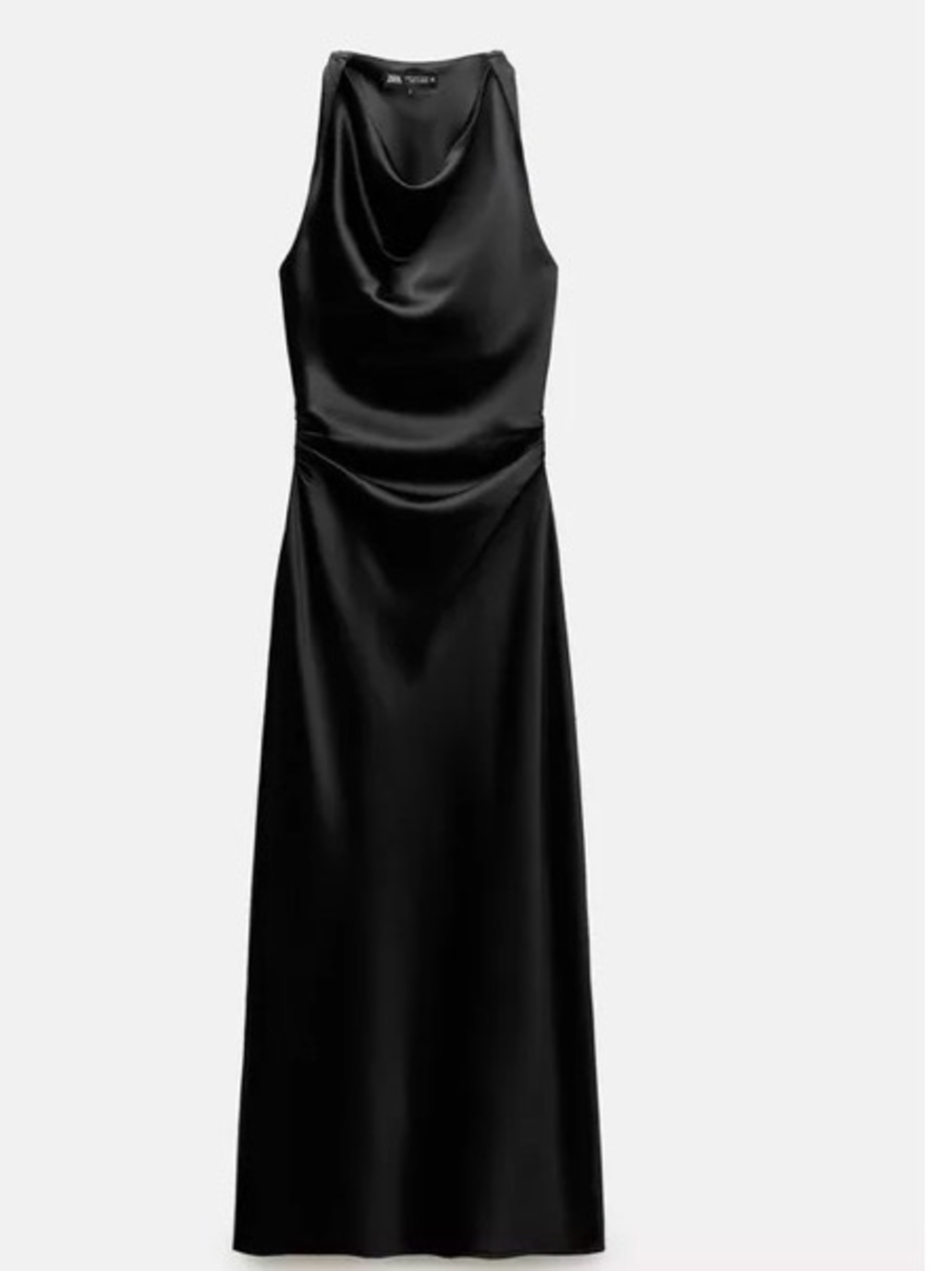 Zara SATIN EFFECT MIDI DRESS | Large